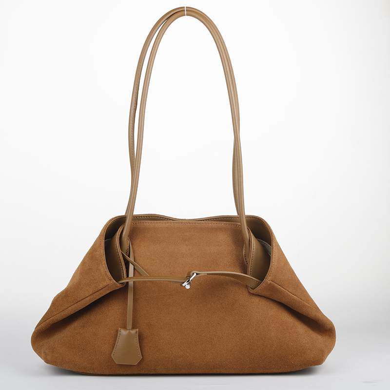 Baulenise  hot sales real leather suede leather ladies big capacity shoulder handbags women tote bags