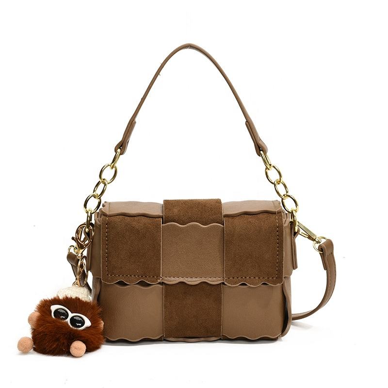 Baulenise DIY Handmade Leather Suede Woven Handbag