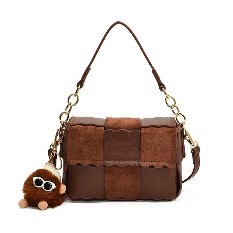 Baulenise DIY Handmade Leather Suede Woven Handbag